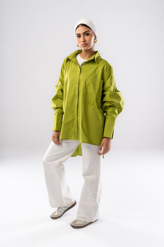 Poplin Shirt In Lime