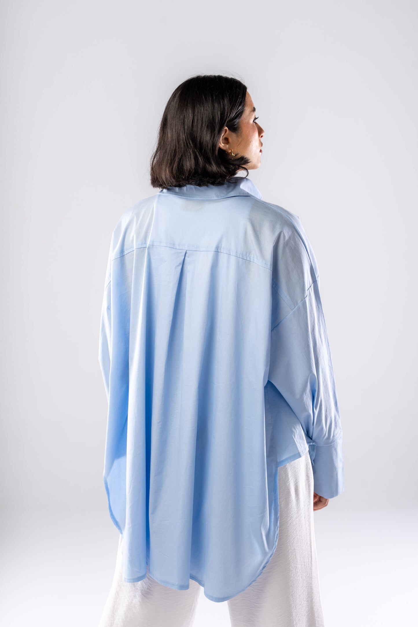 Poplin Shirt In Baby Blue