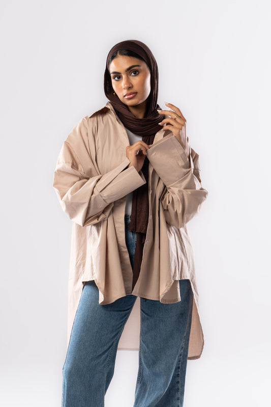 Poplin Shirt In Nude