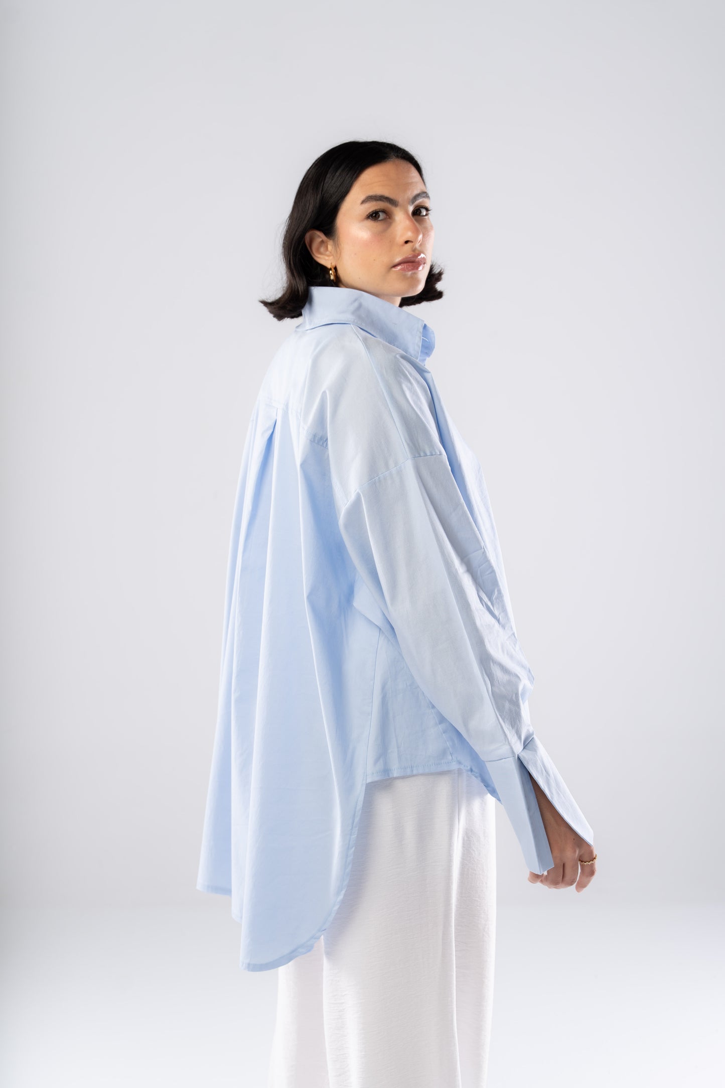Poplin Shirt In Baby Blue