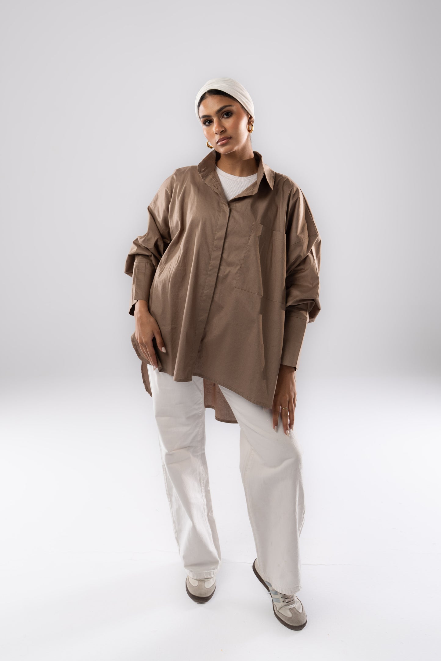 Poplin Shirt In Cafe