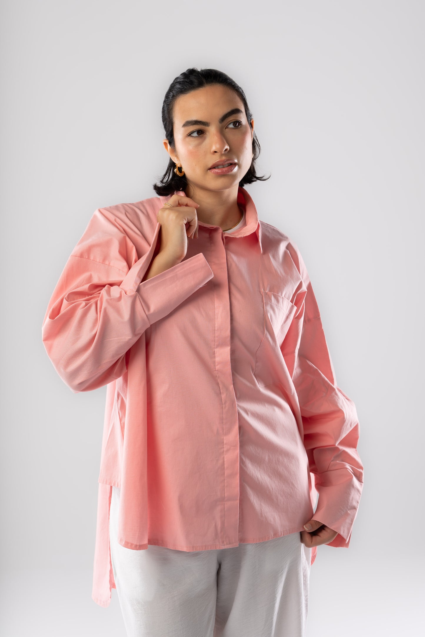 Poplin Shirt In Pink