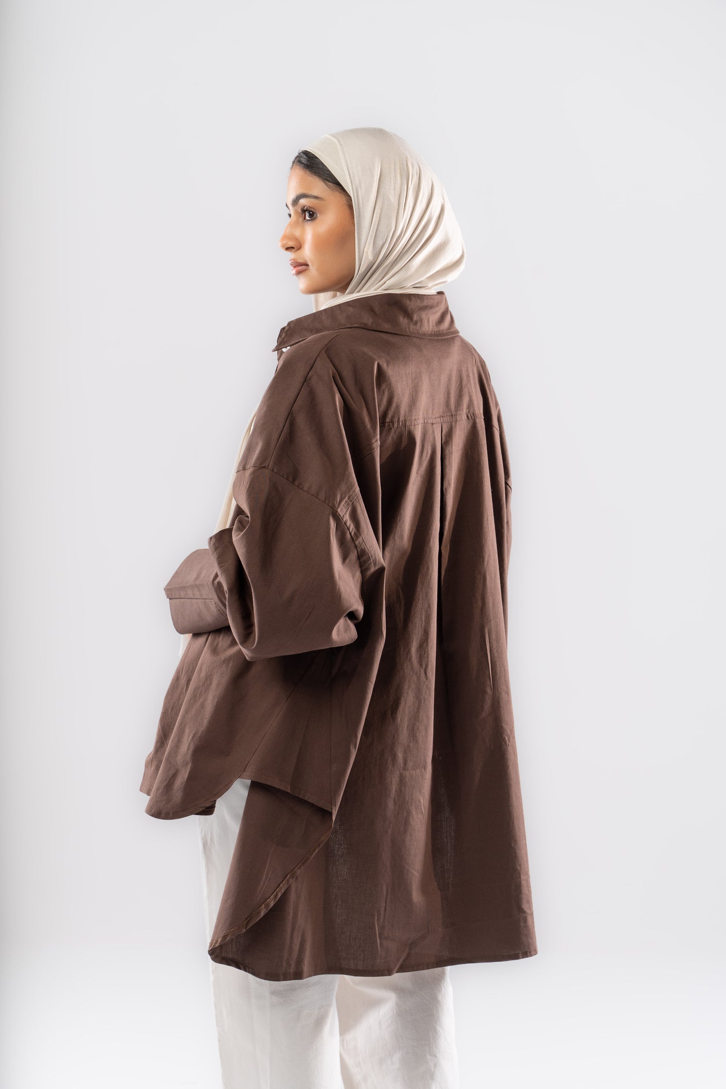 Poplin Shirt In Brown