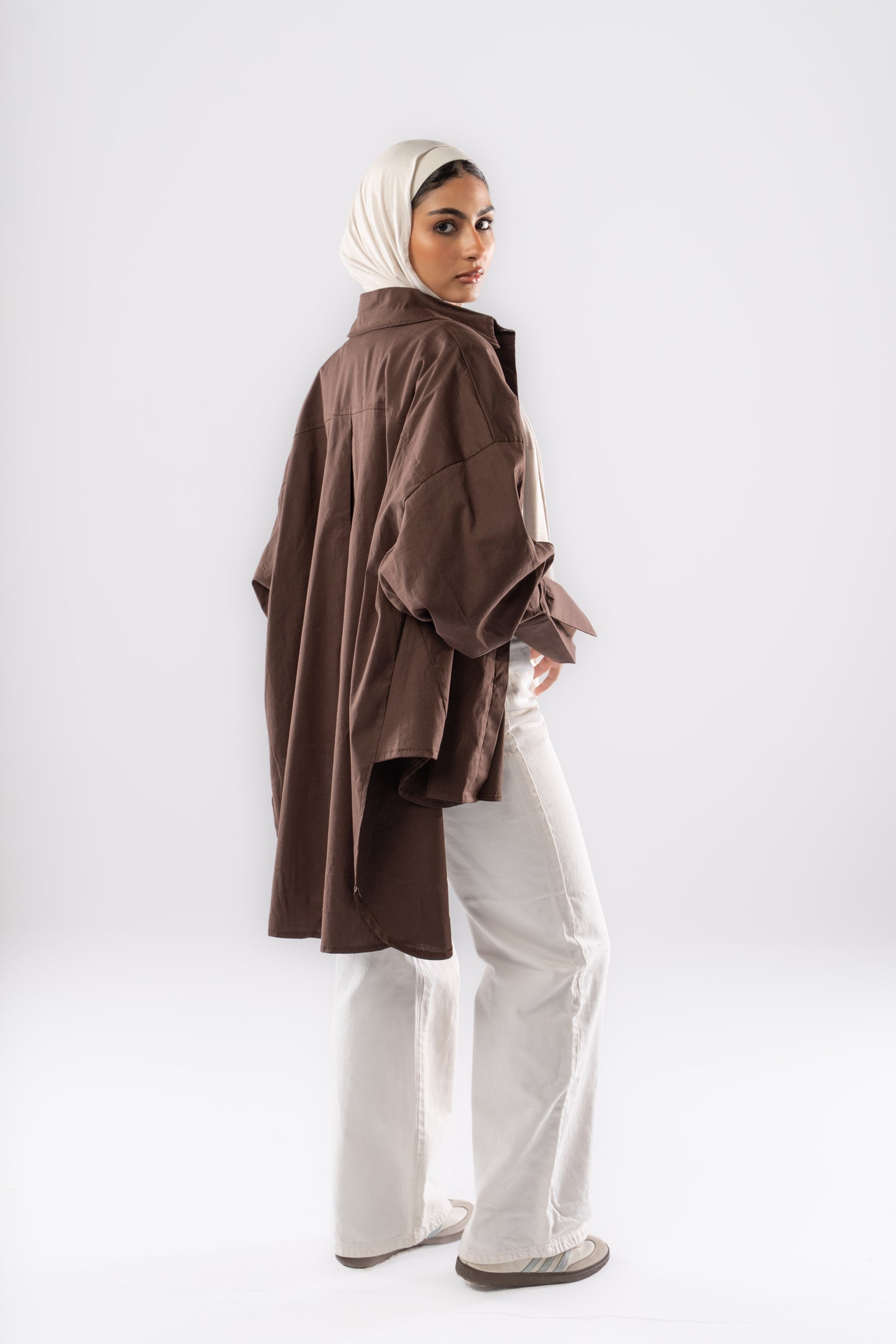 Poplin Shirt In Brown