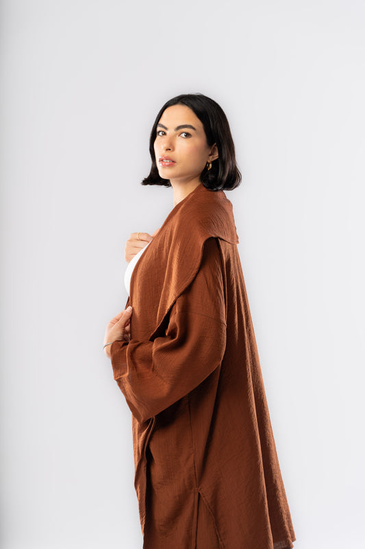 Ruffled Set In Brown