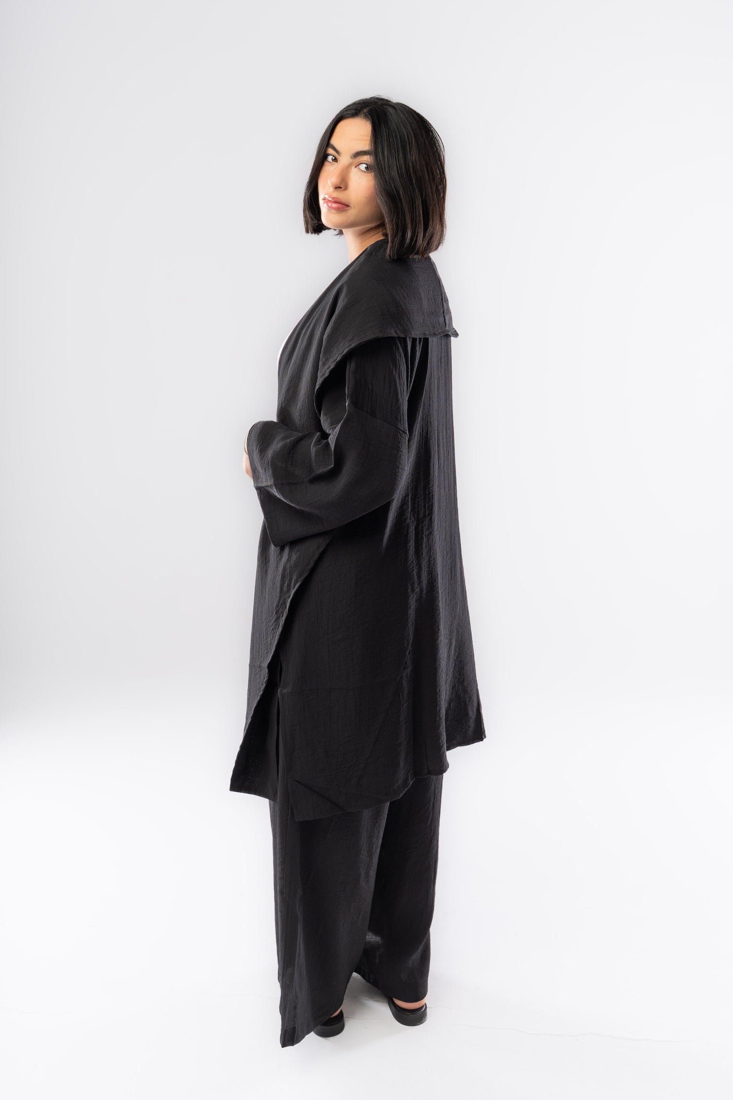 Ruffled Set In Black