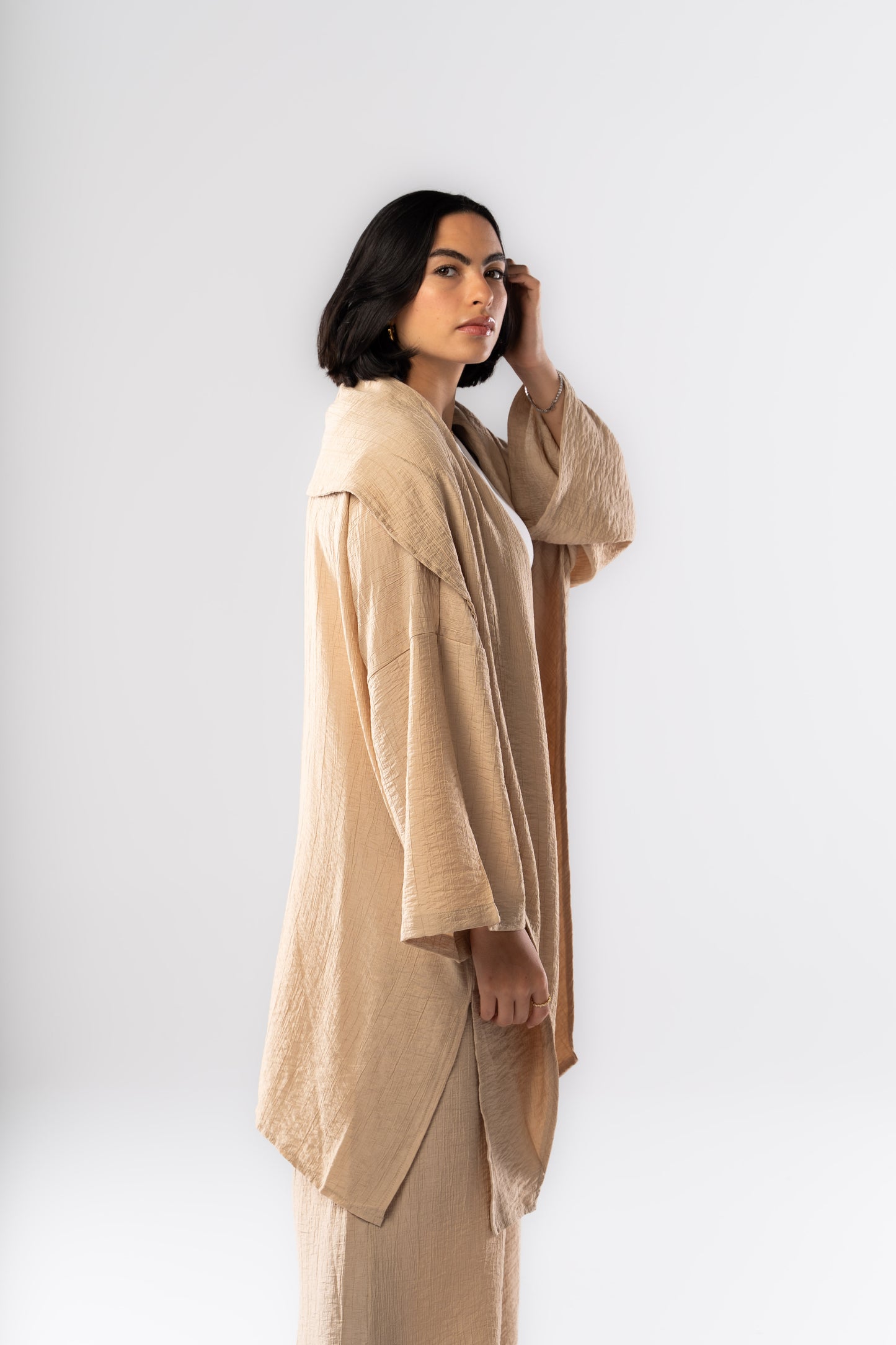 Ruffled Set In Beige