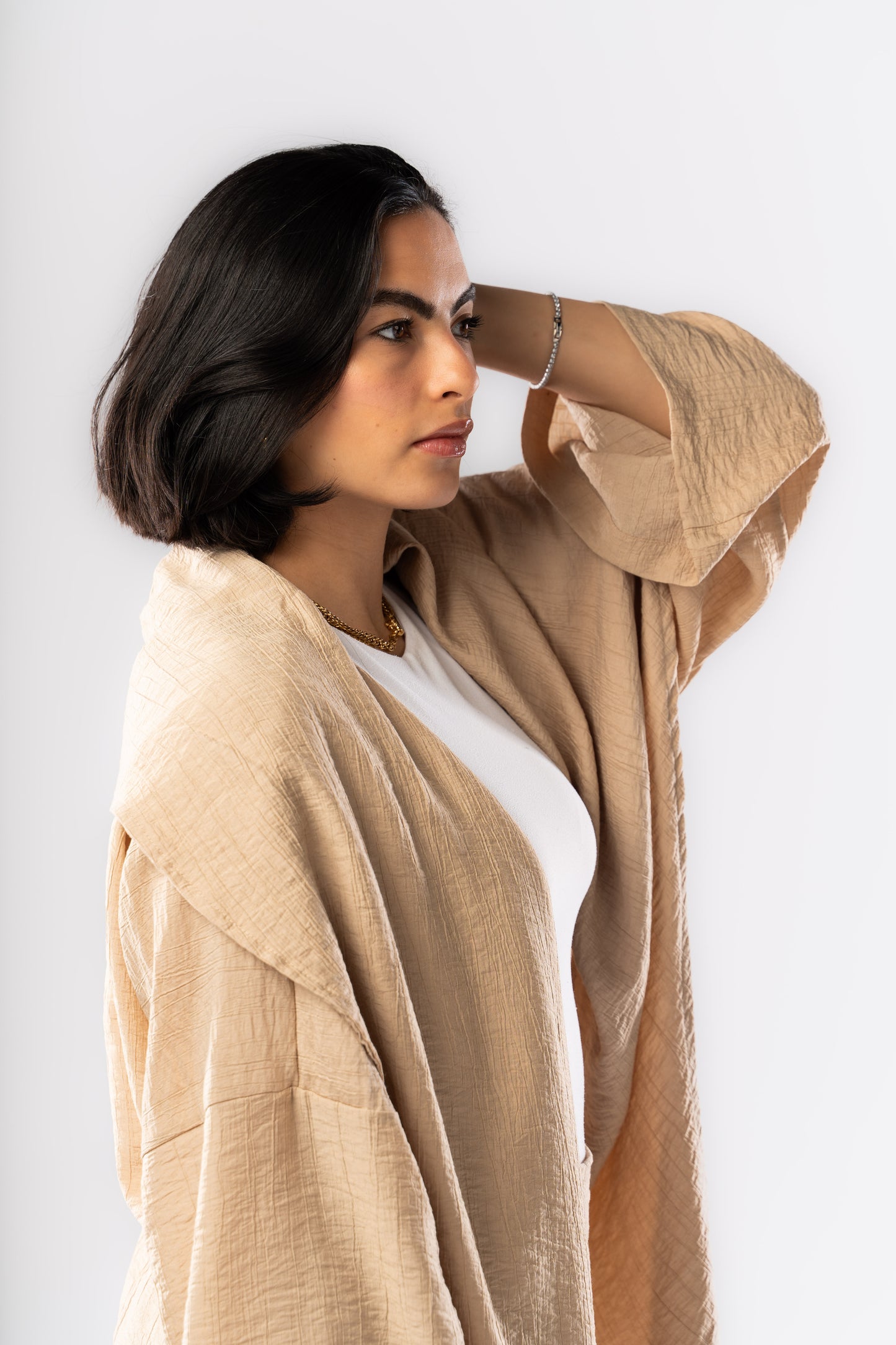 Ruffled Set In Beige