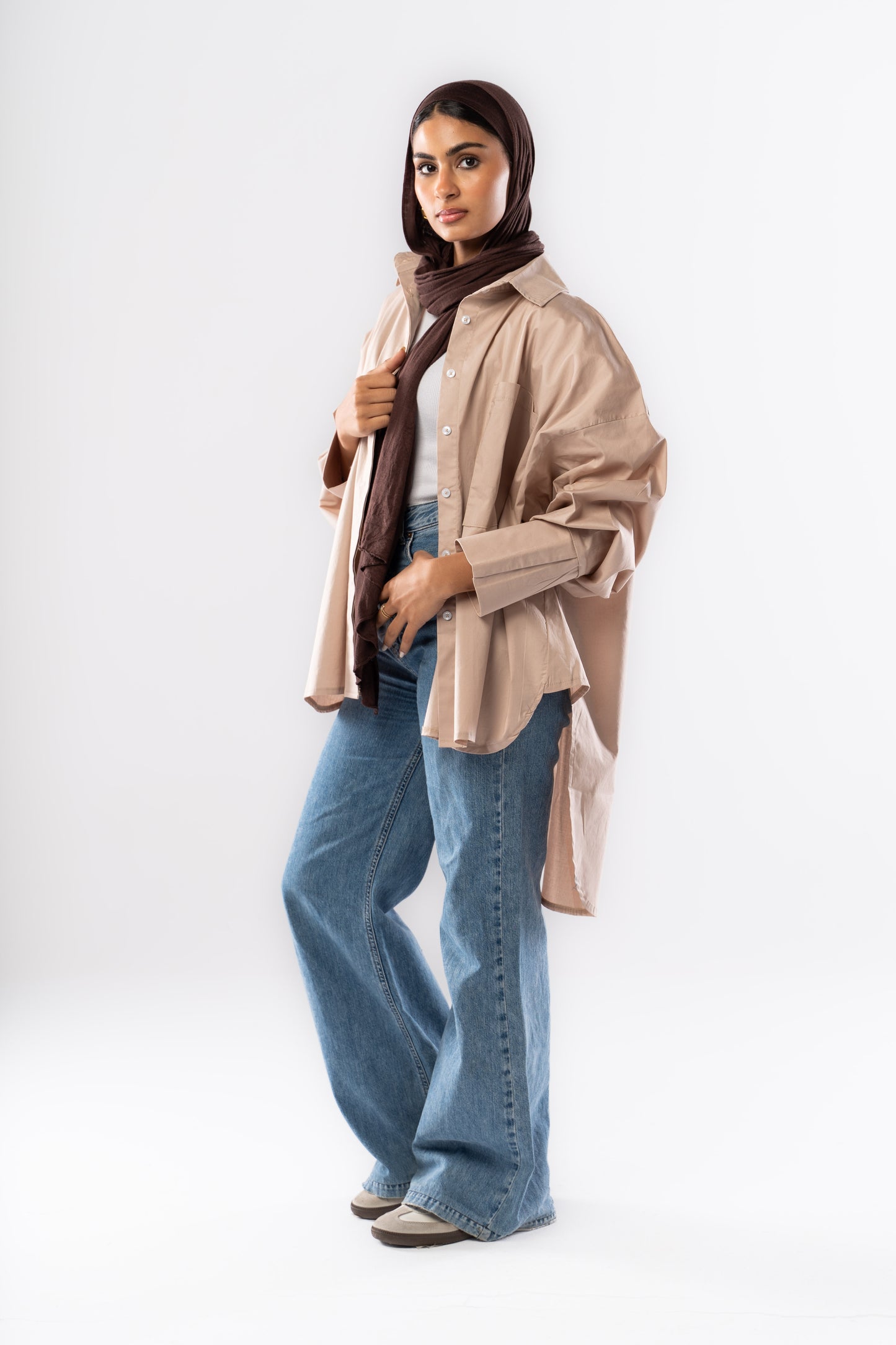 Poplin Shirt In Nude