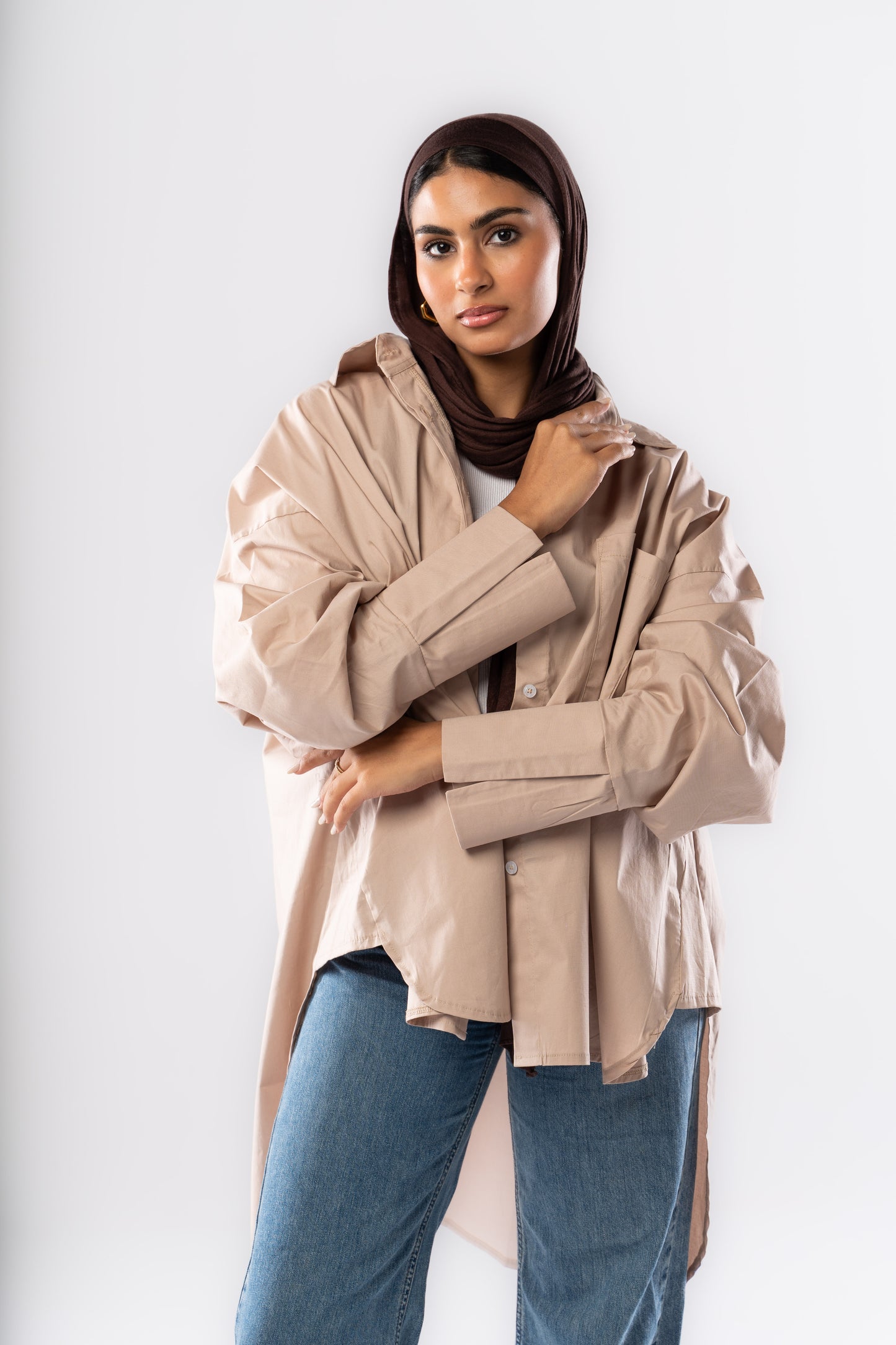 Poplin Shirt In Nude