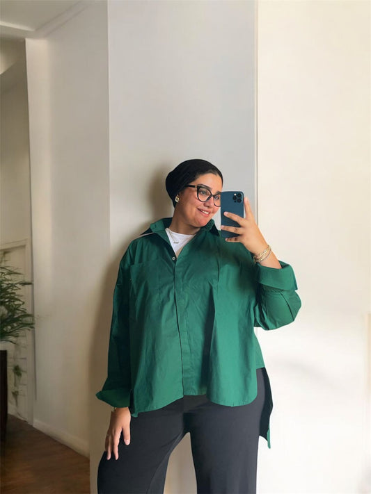 Poplin Shirt In Green